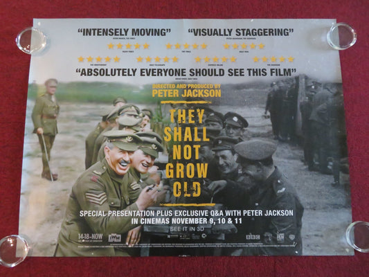 THEY SHALL NOT GROW OLD UK QUAD ROLLED POSTER THOMAS ADLAM WILLIAM ARGENT 2018 Movie posters