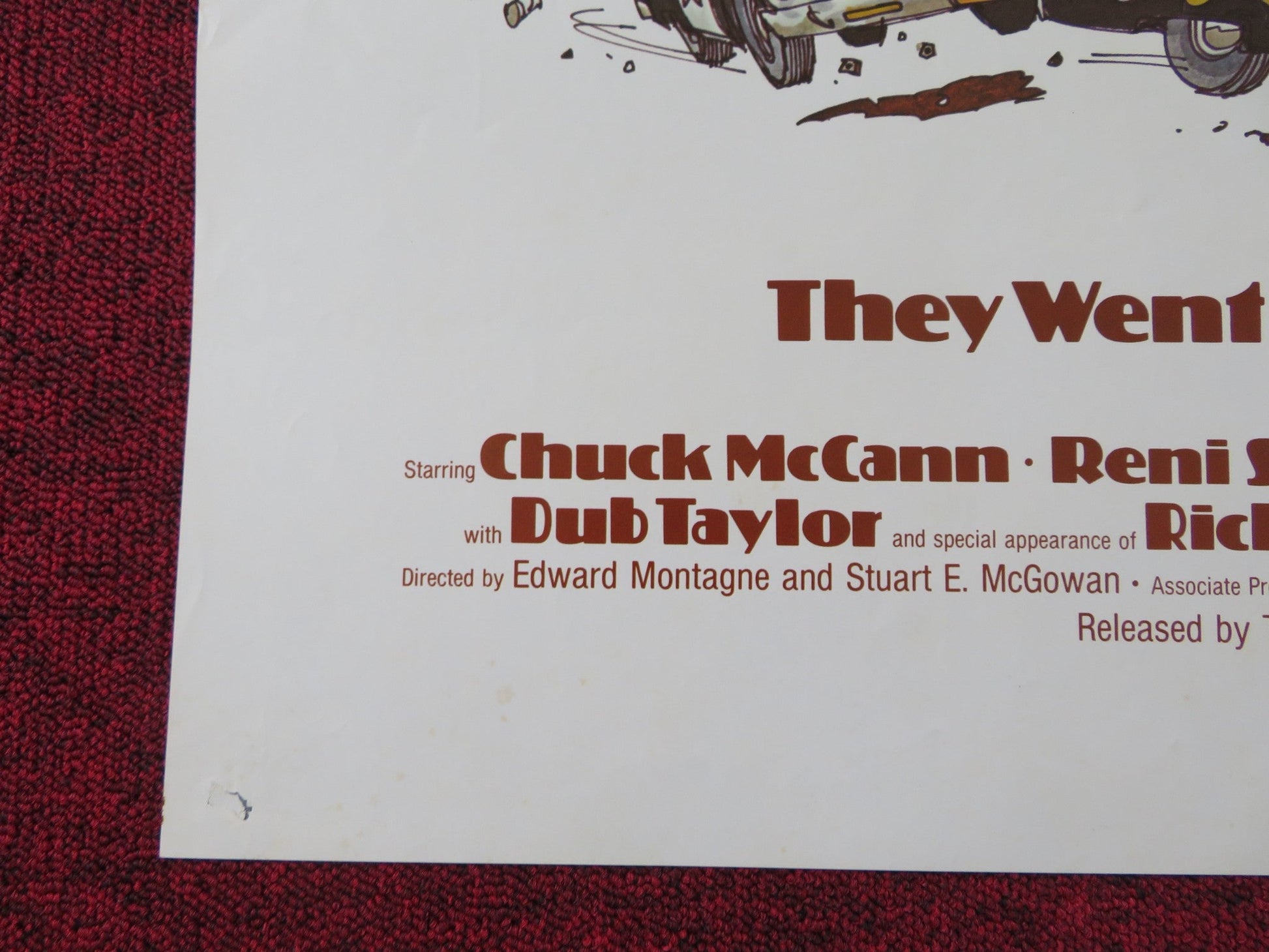 THEY WENT THAT - A - AWAY & THAT - A - AWAY FOLDED US ONE SHEET POSTER CHUCK MCCANN 1978 Rendezvous Cinema Movie posters