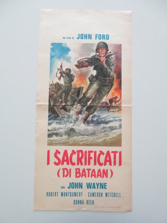 THEY WERE EXPENDABLE ITALIAN LOCANDINA POSTER JOHN WAYNE ROBERT MONTGOMERY 1960s Movie posters