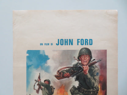 THEY WERE EXPENDABLE ITALIAN LOCANDINA POSTER JOHN WAYNE ROBERT MONTGOMERY 1960s Movie posters