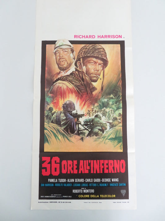 Thirty Six Hours of Hell Italian Locandina Poster Richard Harrison Tudor 1969 Movie posters