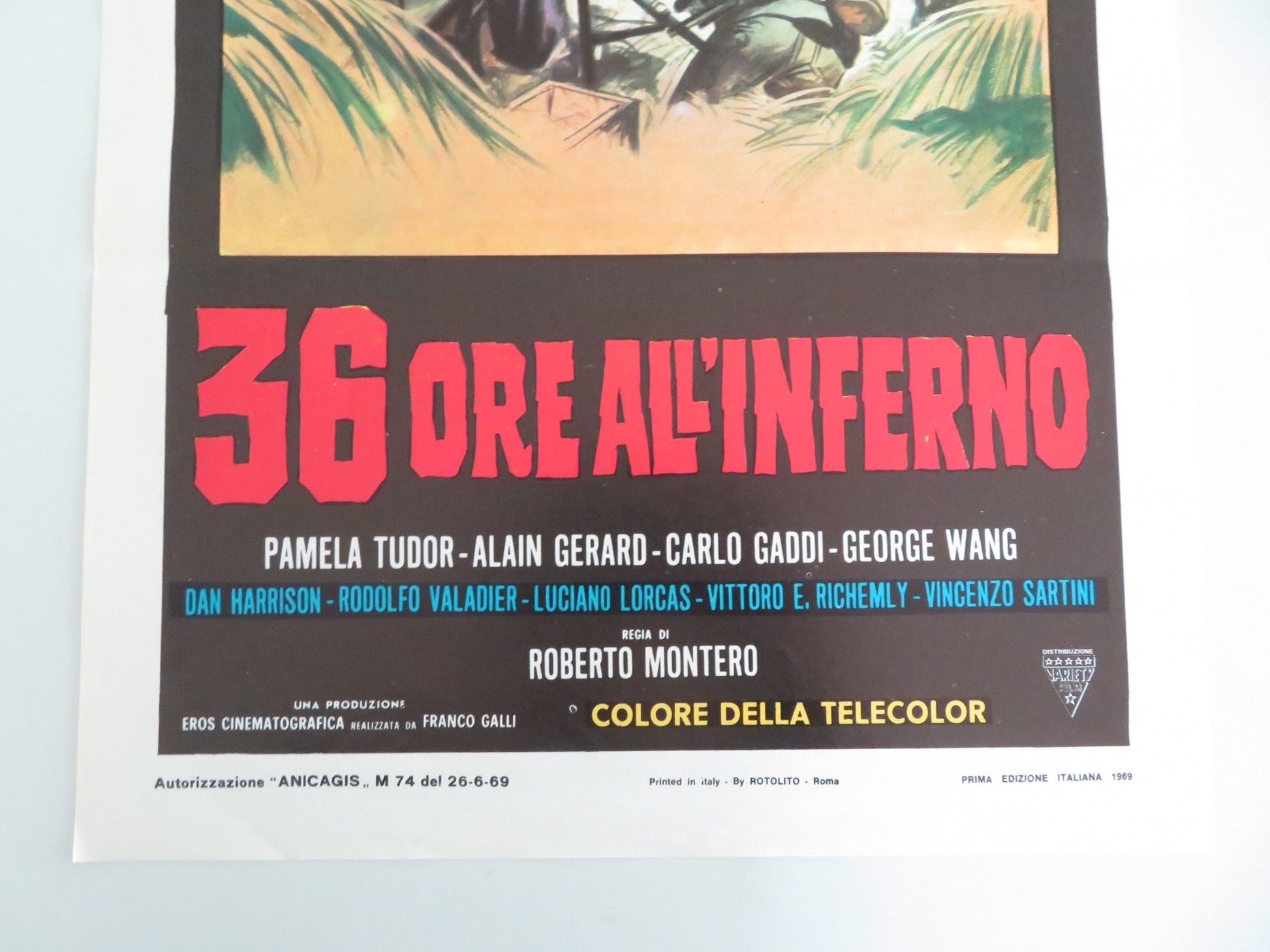Thirty Six Hours of Hell Italian Locandina Poster Richard Harrison Tudor 1969 Movie posters