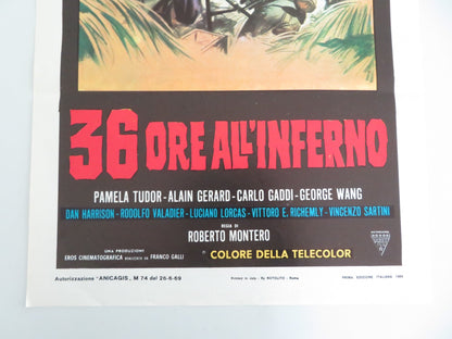 Thirty Six Hours of Hell Italian Locandina Poster Richard Harrison Tudor 1969 Movie posters