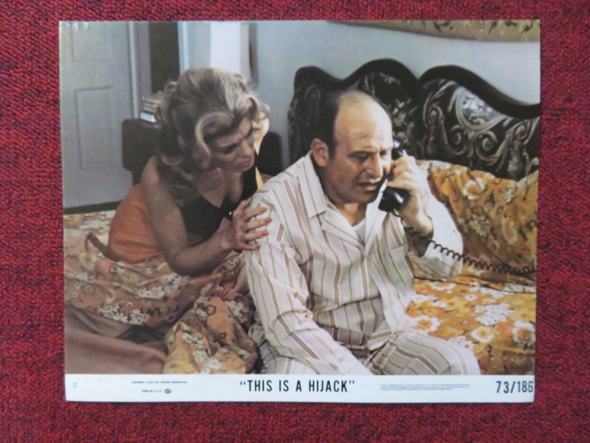 THIS IS A HIJACK - 2 LOBBY CARD ADAM ROARKE NEVILLE BRAND 1973 Rendezvous Cinema Movie posters