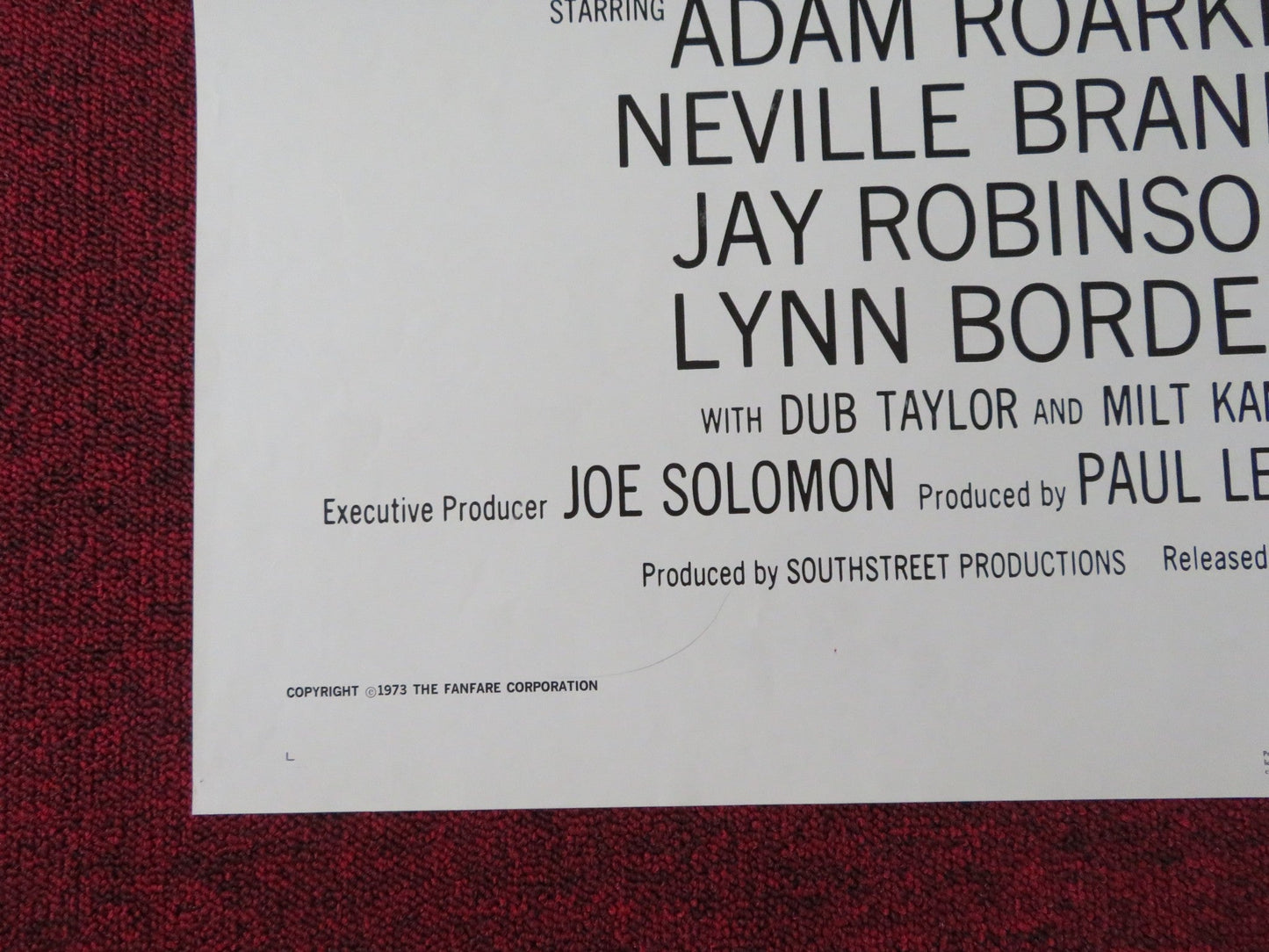 THIS IS A HIJACK FOLDED US ONE SHEET POSTER ADAM ROARKE NEVILLE BRAND 1973 Rendezvous Cinema Movie posters