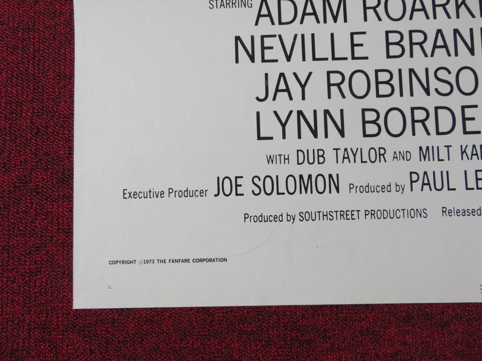 THIS IS A HIJACK FOLDED US ONE SHEET POSTER ADAM ROARKE NEVILLE BRAND 1973 Rendezvous Cinema Movie posters