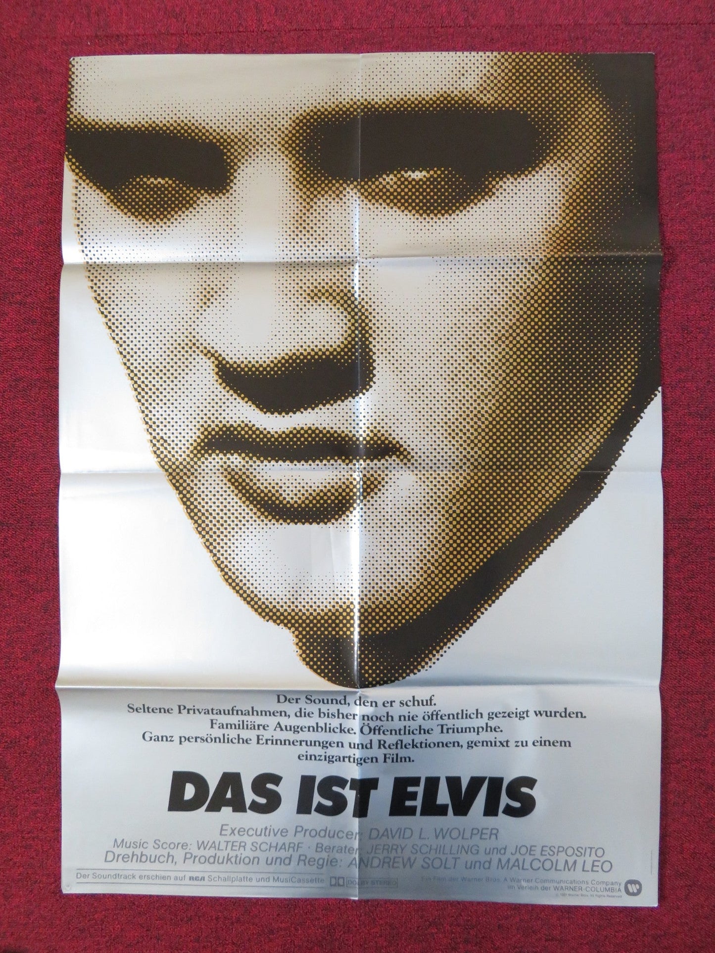 THIS IS ELVIS GERMAN A1 POSTER FOLDED JOHNNY HARRA DAVID SCOTT 1981 Rendezvous Cinema Movie posters