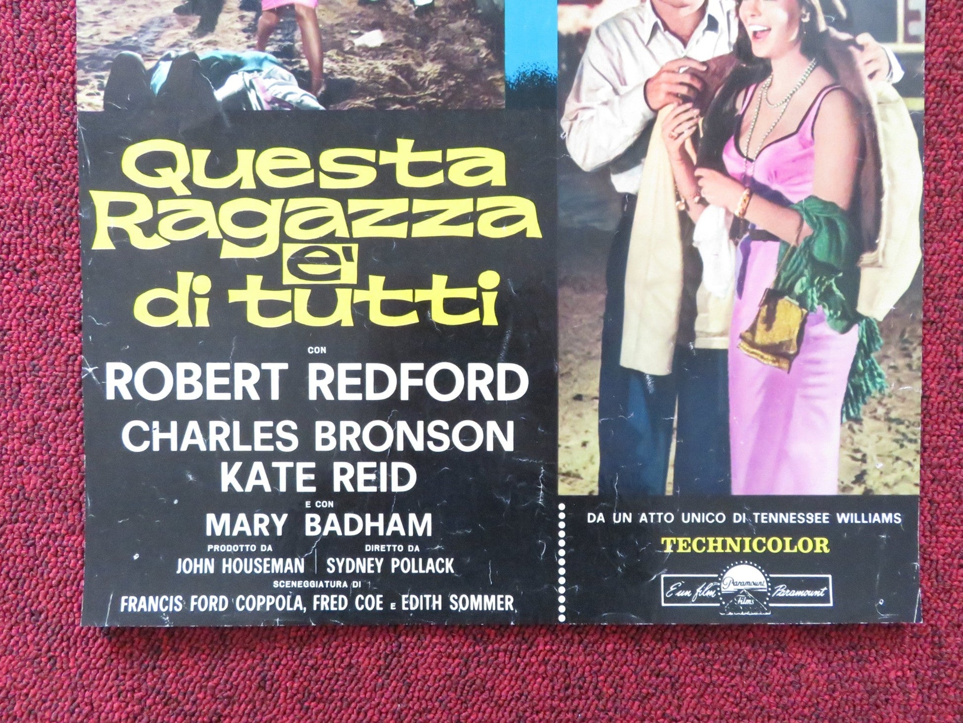 THIS PROPERTY IS CONDEMNED ITALIAN LOCANDINA POSTER ROBERT REDFORD N. WOOD 1966 Rendezvous Cinema Movie posters