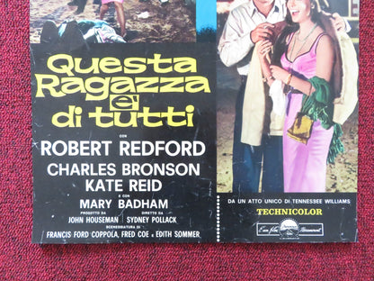 THIS PROPERTY IS CONDEMNED ITALIAN LOCANDINA POSTER ROBERT REDFORD N. WOOD 1966 Rendezvous Cinema Movie posters
