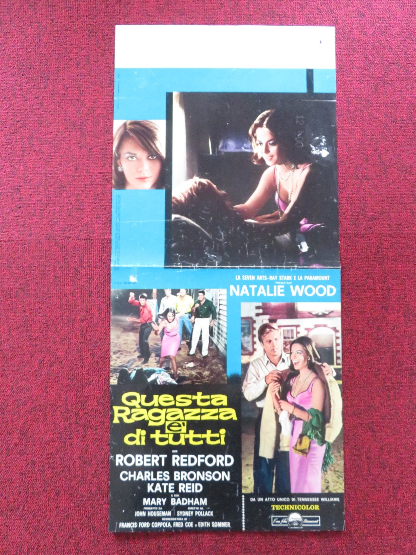 THIS PROPERTY IS CONDEMNED ITALIAN LOCANDINA POSTER ROBERT REDFORD N. WOOD 1966 Rendezvous Cinema Movie posters