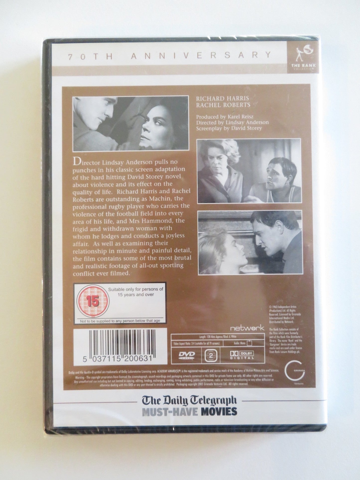 THIS SPORTING LIFE - B (DVD) RICHARD HARRIS RACHEL ROBERTS 1963 REGION 2 Rendezvous Cinema Movie posters