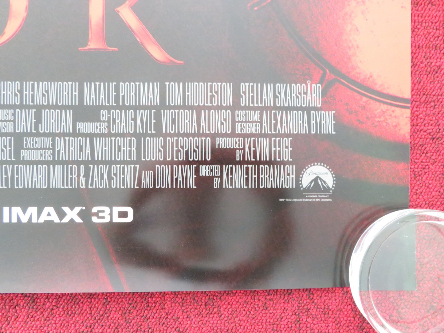 THOR - B ONE SHEET ROLLED POSTER CHRIS HEMSWORTH NATALIE PORTMAN 2011 Movie posters