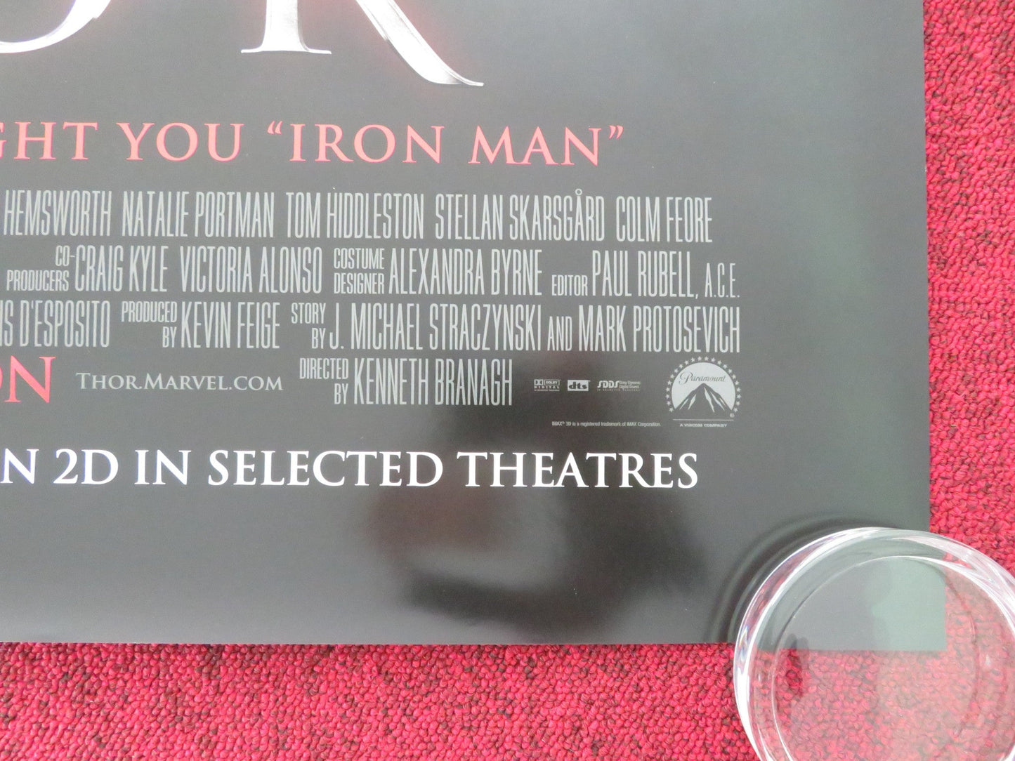 THOR - B US ONE SHEET ROLLED POSTER MARVEL CHRIS HEMSWORTH NATALIE PORTMAN 2011 Movie posters