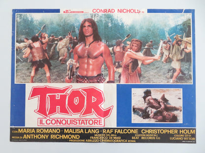 Thor the Conqueror Italian Fotobusta Poster Bruno Minniti Romano 1983 Movie posters