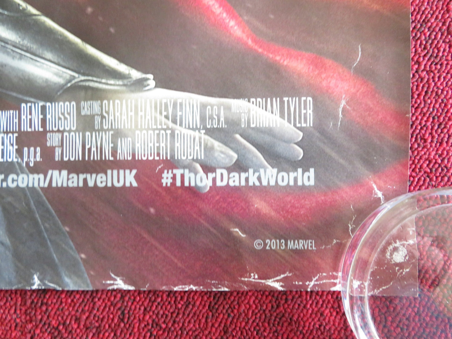 THOR: THE DARK WORLD UK QUAD ROLLED POSTER CHRIS HEMSWORTH NATALIE PORTMAN 2013 Rendezvous Cinema Movie posters
