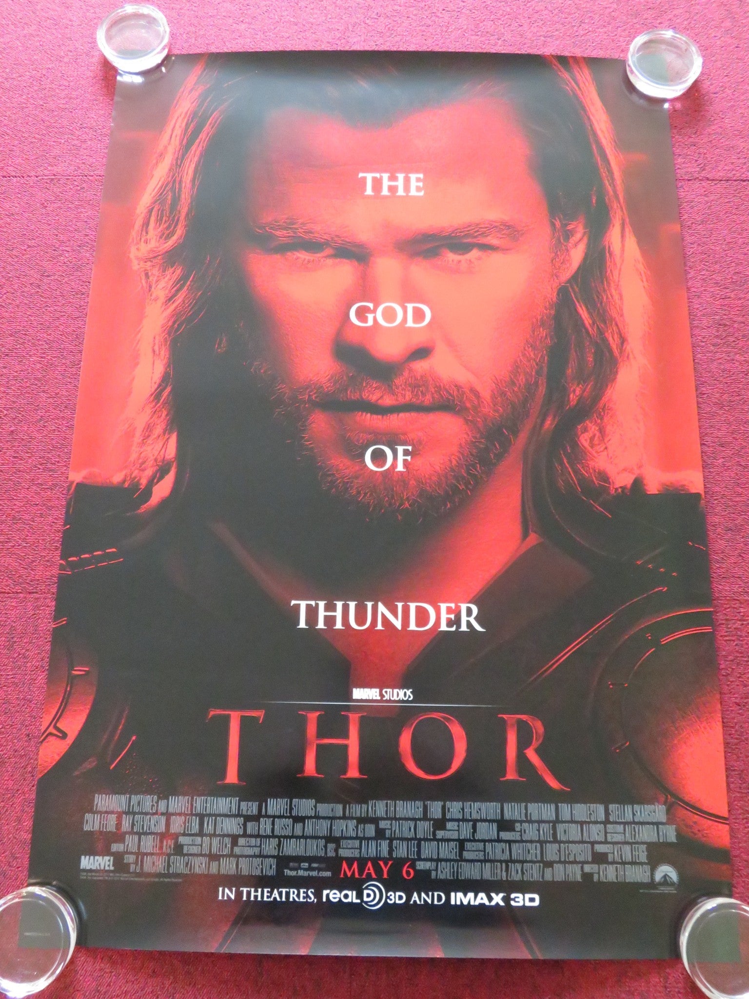 THOR US ONE SHEET ROLLED POSTER CHRIS HEMSWORTH NATALIE PORTMAN 2011 Rendezvous Cinema Movie posters