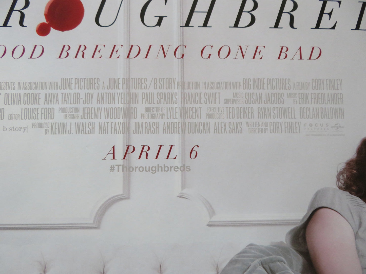 THOROUGHBREDS UK QUAD ROLLED POSTER ANYA TAYLOR - JOY ANTON YELCHIN 2017 Rendezvous Cinema Movie posters