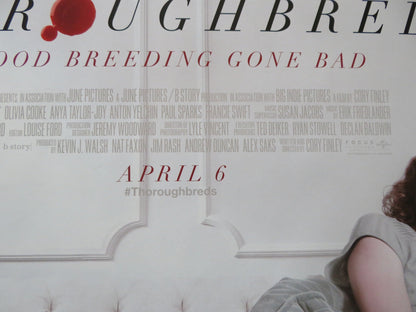 THOROUGHBREDS UK QUAD ROLLED POSTER ANYA TAYLOR - JOY ANTON YELCHIN 2017 Rendezvous Cinema Movie posters
