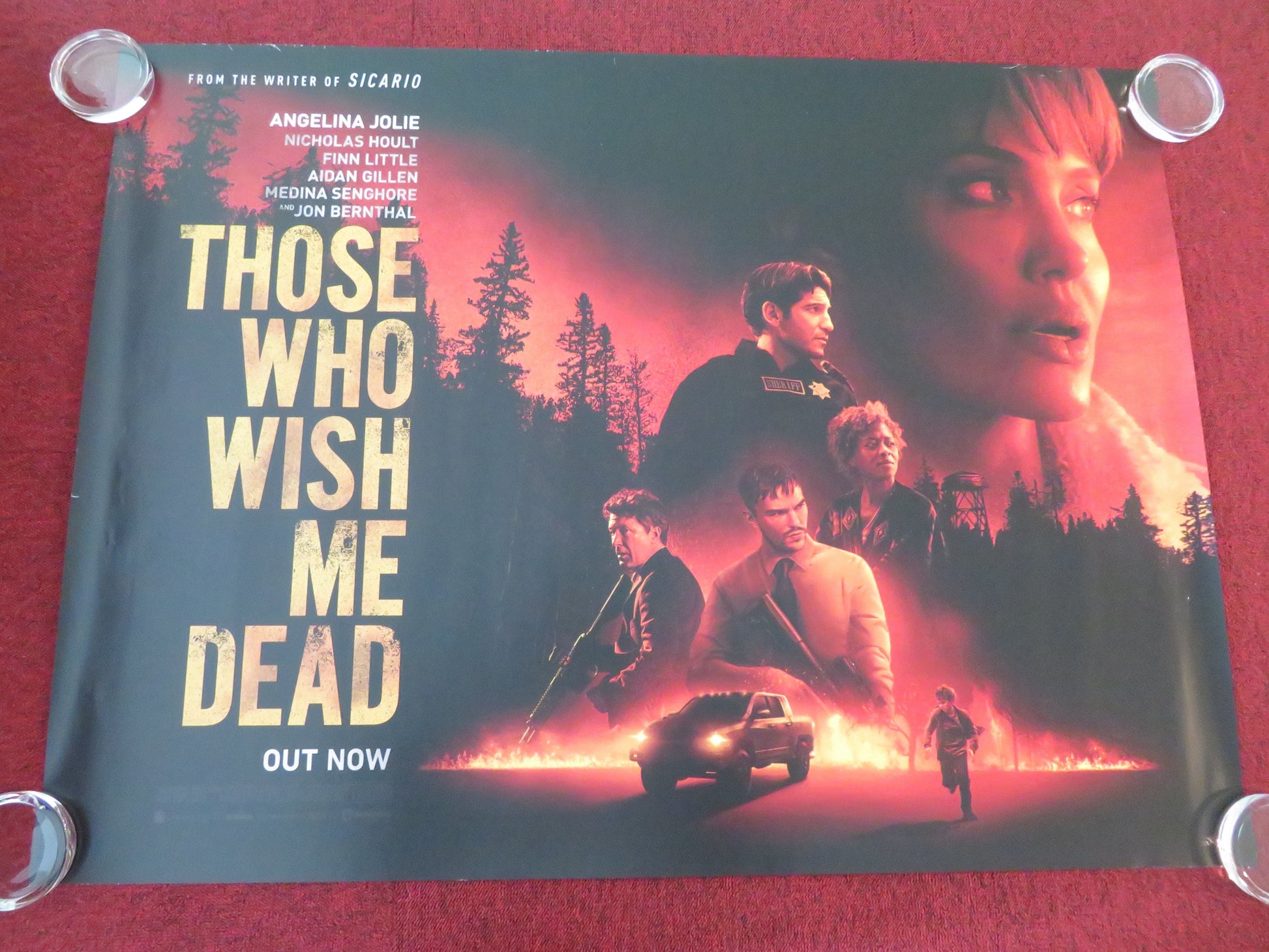 Those Who Wish Me Dead UK Quad Rolled Poster Angelina Jolie Jon Bernthal 2021 Movie posters
