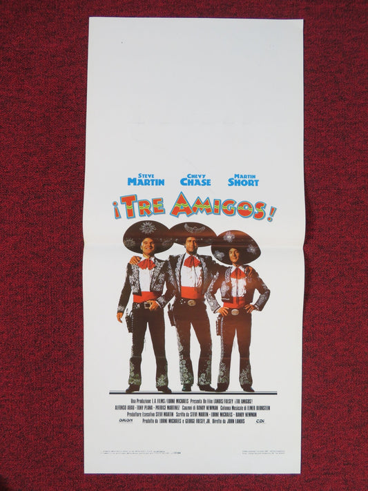 THREE AMIGOS! ITALIAN LOCANDINA POSTER STEVE MARTIN CHEVY CHASE MARTIN SHORT '87 Rendezvous Cinema Movie posters
