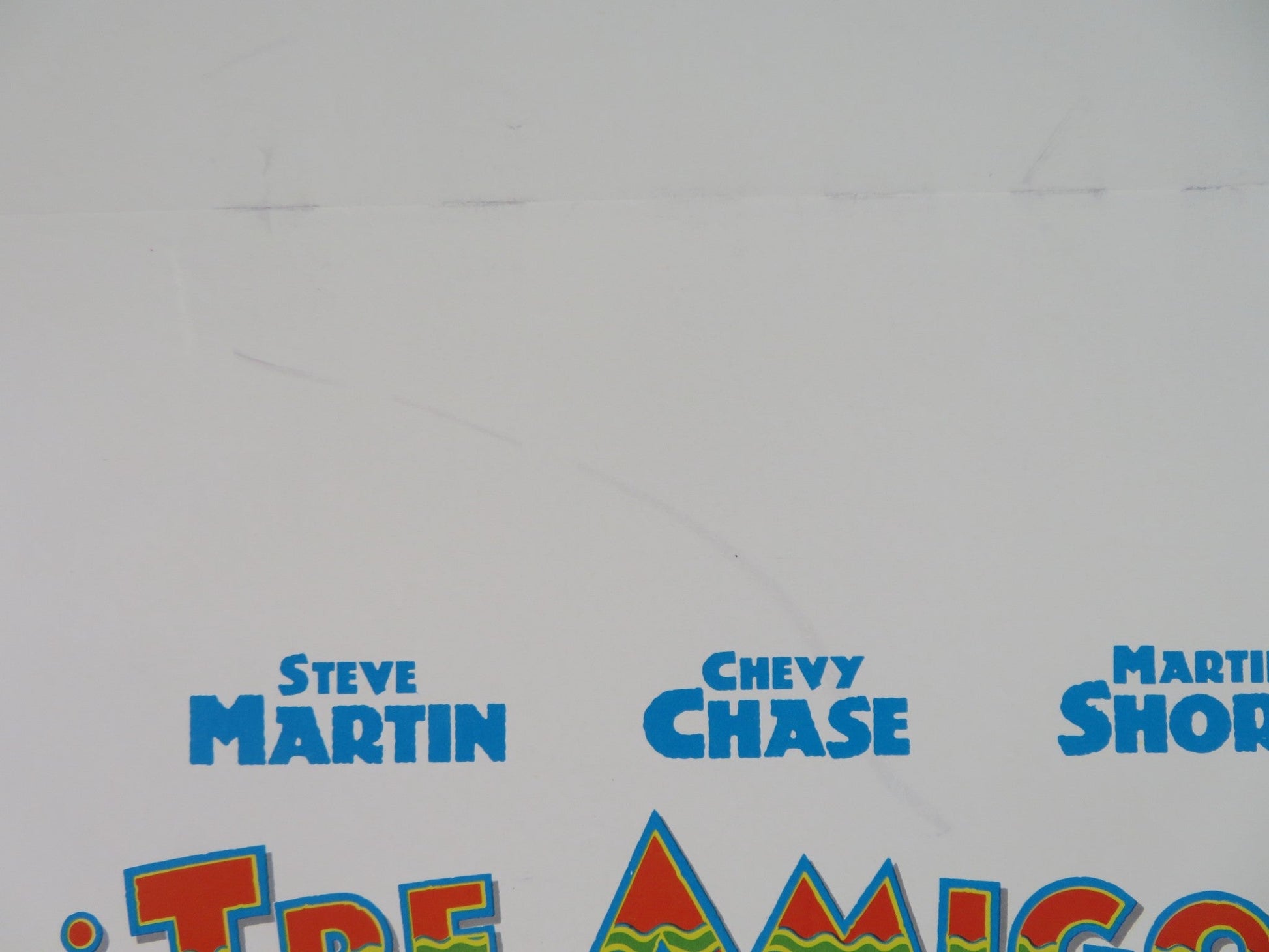 THREE AMIGOS! ITALIAN LOCANDINA POSTER STEVE MARTIN CHEVY CHASE MARTIN SHORT '87 Rendezvous Cinema Movie posters