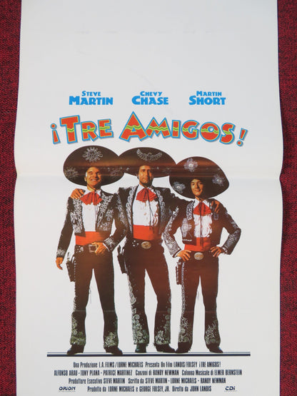 THREE AMIGOS! ITALIAN LOCANDINA POSTER STEVE MARTIN CHEVY CHASE MARTIN SHORT '87 Rendezvous Cinema Movie posters