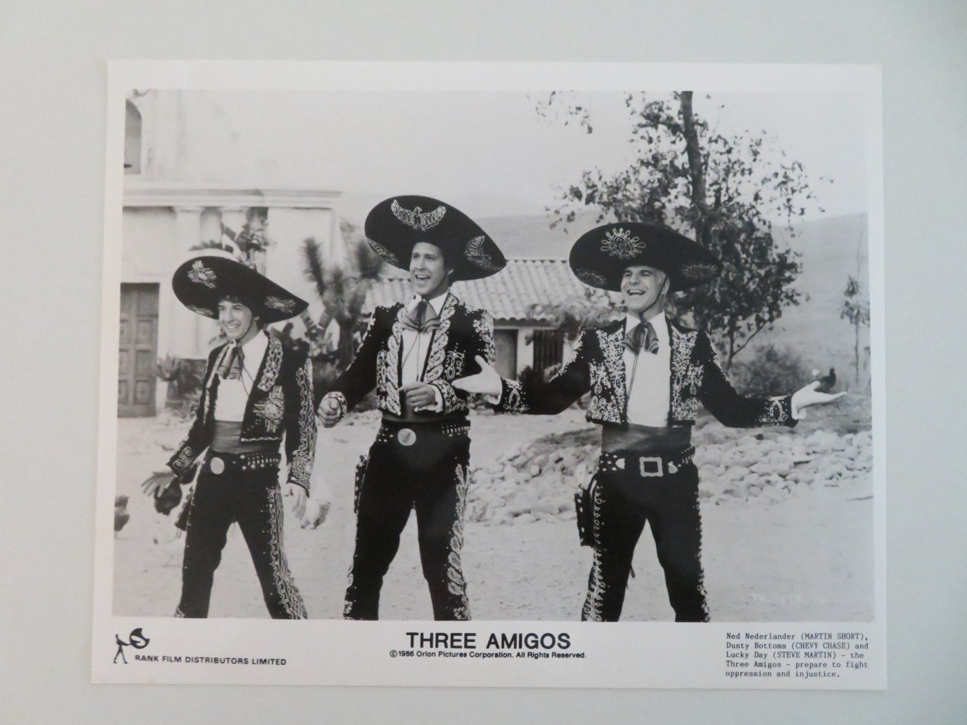 THREE AMIGOS! MOVIE STILL PHOTO LOT OF 4 STEVE MARTIN CHEVY CHASE 1986 Movie posters