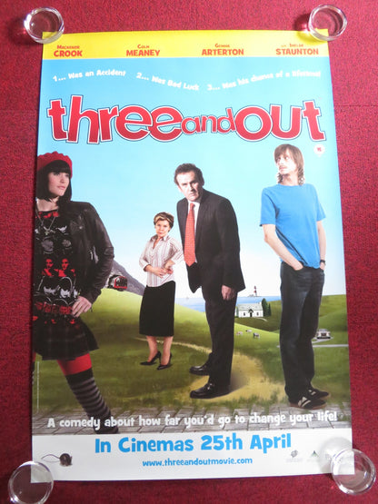 THREE AND OUT US ONE SHEET ROLLED POSTER MACKENZIE CROOK COLM MEANEY 2008 Rendezvous Cinema Movie posters