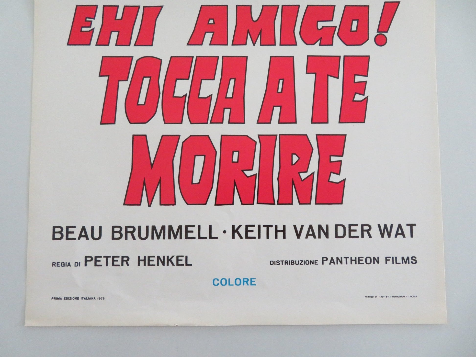 Three Bullets for a Long Gun Italian Locandina Poster Beau Brummell 1975 Movie posters