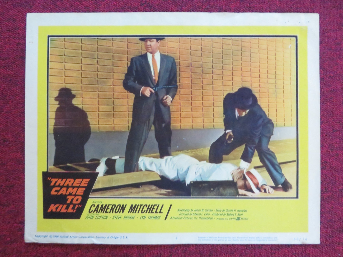 THREE CAME TO KILL US LOBBY CARD FULL SET CAMERON MITCHELL JOHN LUPTON 1960 Rendezvous Cinema Movie posters