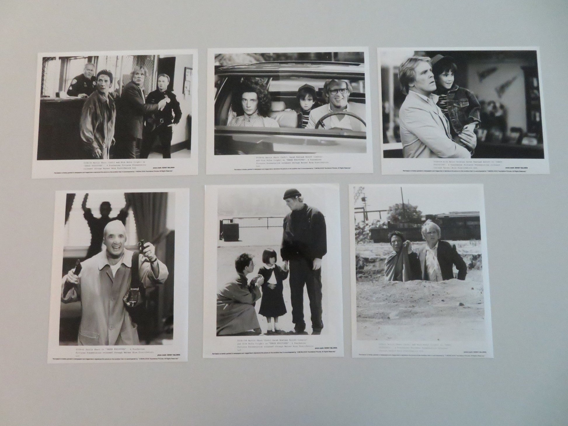 THREE FUGITIVES MOVIE STILL PHOTO LOT OF 6 MARTIN SHORT NICK NOLTE 1989 Movie posters