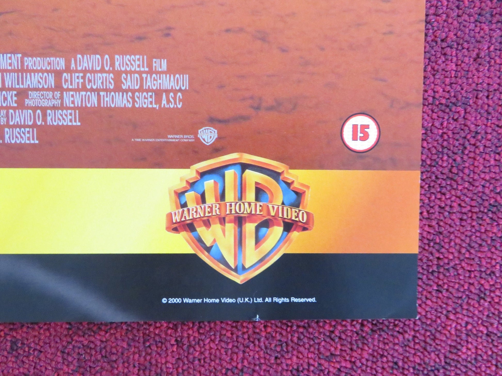 THREE KINGS VHS VIDEO POSTER GEORGE CLOONEY MARK WAHLBERG 1999 Rendezvous Cinema Movie posters