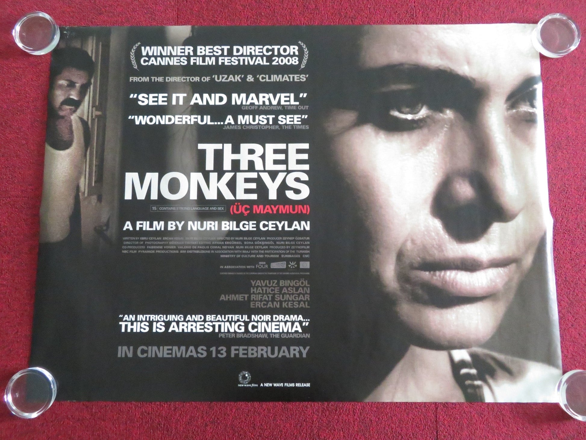 THREE MONKEYS UK QUAD ROLLED POSTER YAVUZ BINGOL HATICE ASLAN 2008 Movie posters