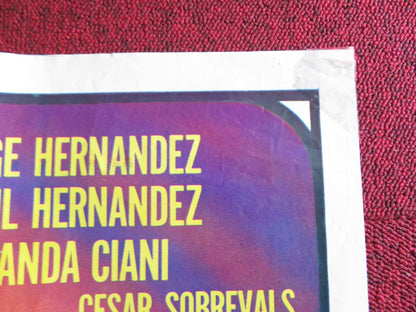 THREE ROOSTERS MEXICAN POSTER FOLDED FERNANDO ALMADA DAVID REYNOSO 1991 Rendezvous Cinema Movie posters