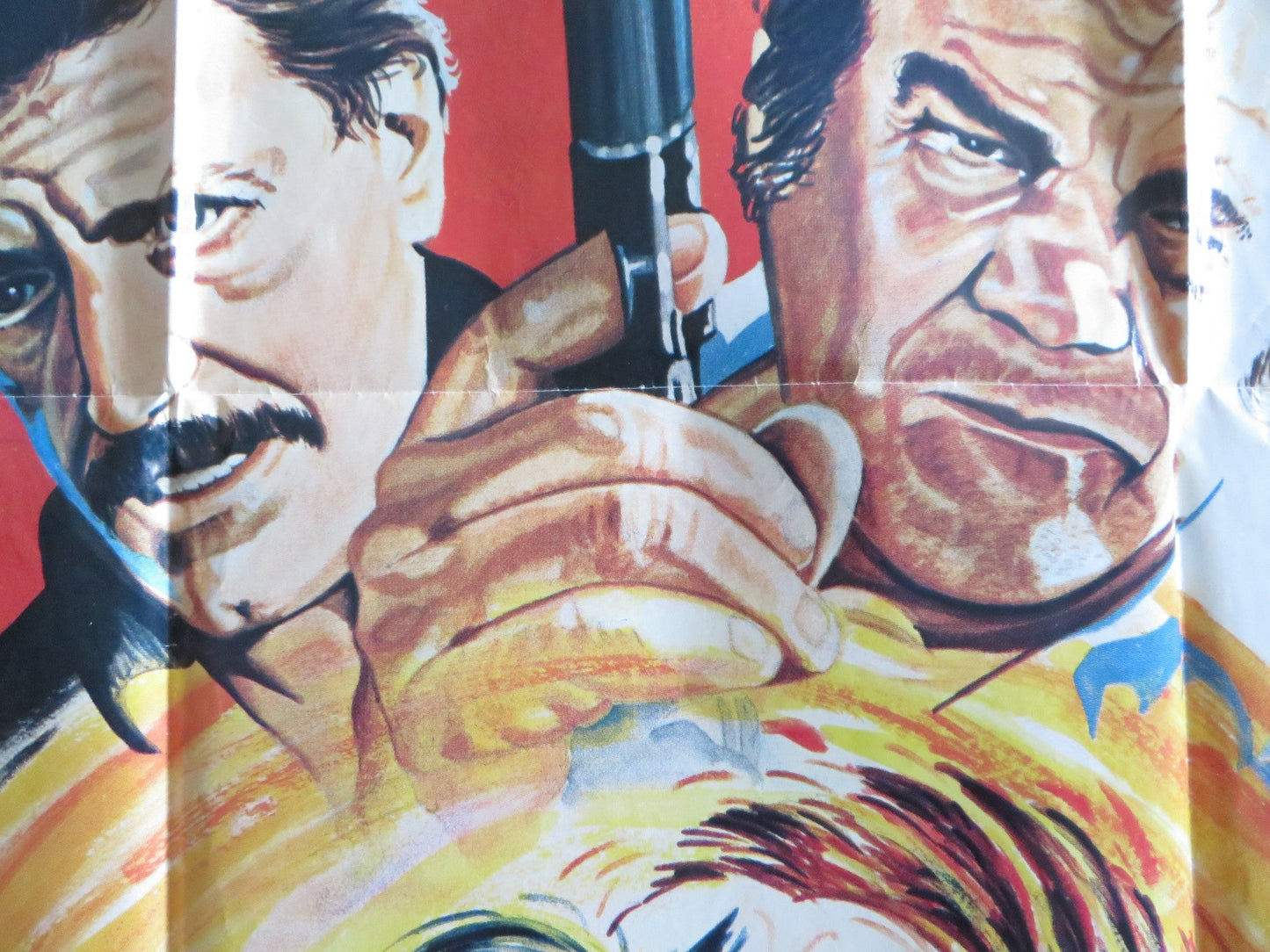 THREE ROOSTERS MEXICAN POSTER FOLDED FERNANDO ALMADA DAVID REYNOSO 1991 Rendezvous Cinema Movie posters