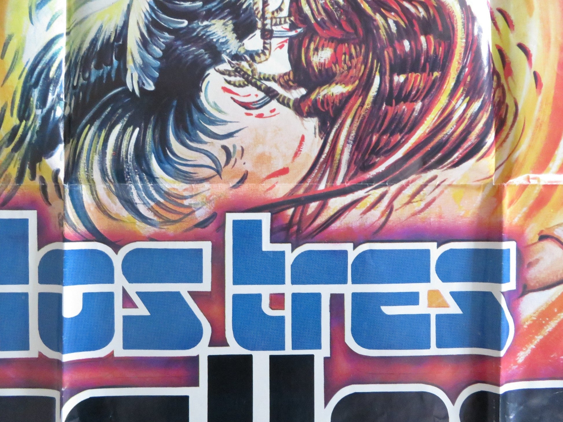 THREE ROOSTERS MEXICAN POSTER FOLDED FERNANDO ALMADA DAVID REYNOSO 1991 Rendezvous Cinema Movie posters