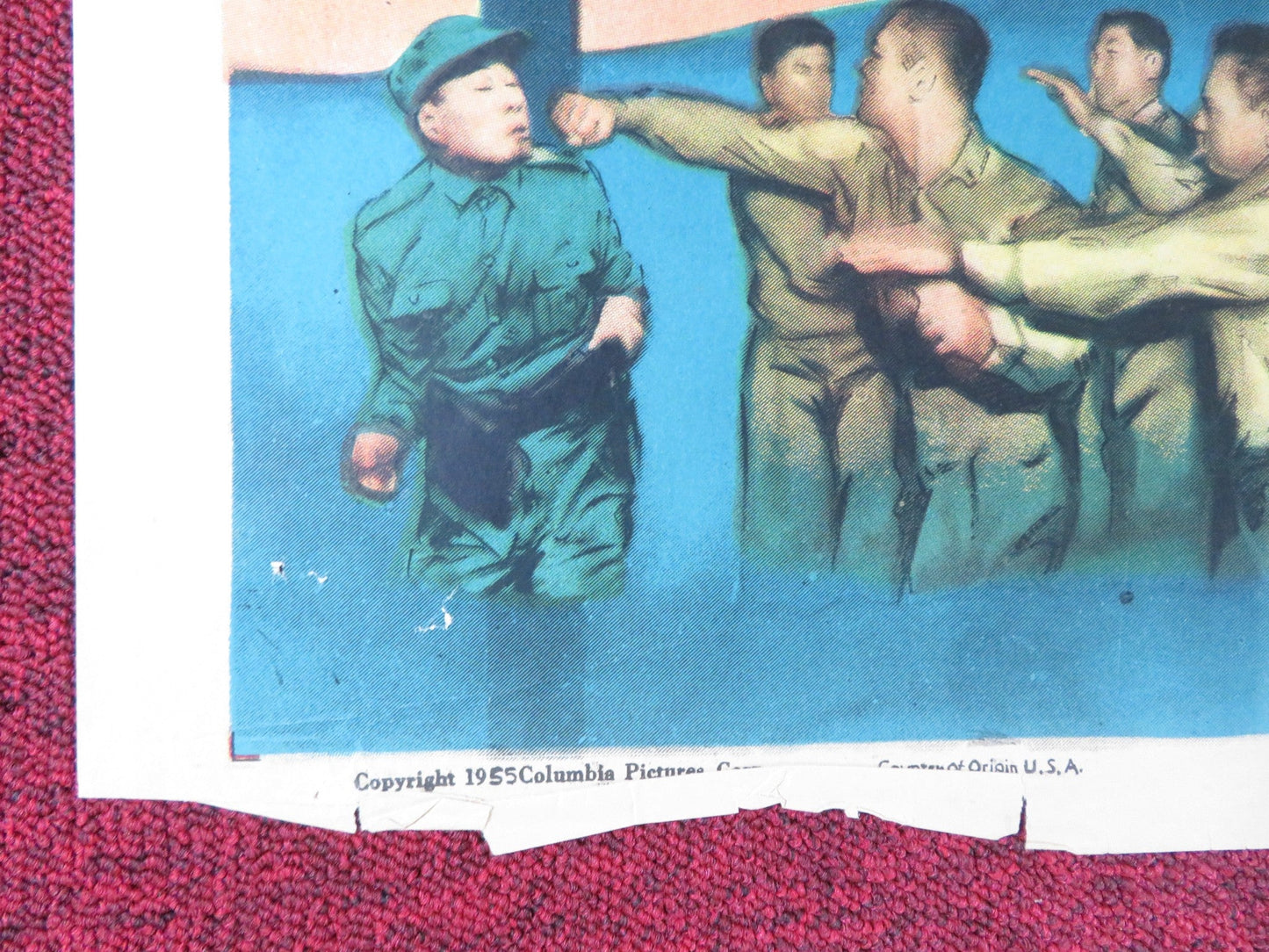 THREE STRIPES IN THE SUN FOLDED US ONE SHEET POSTER ALDO RAY PHILIP CAREY 1955 Rendezvous Cinema Movie posters