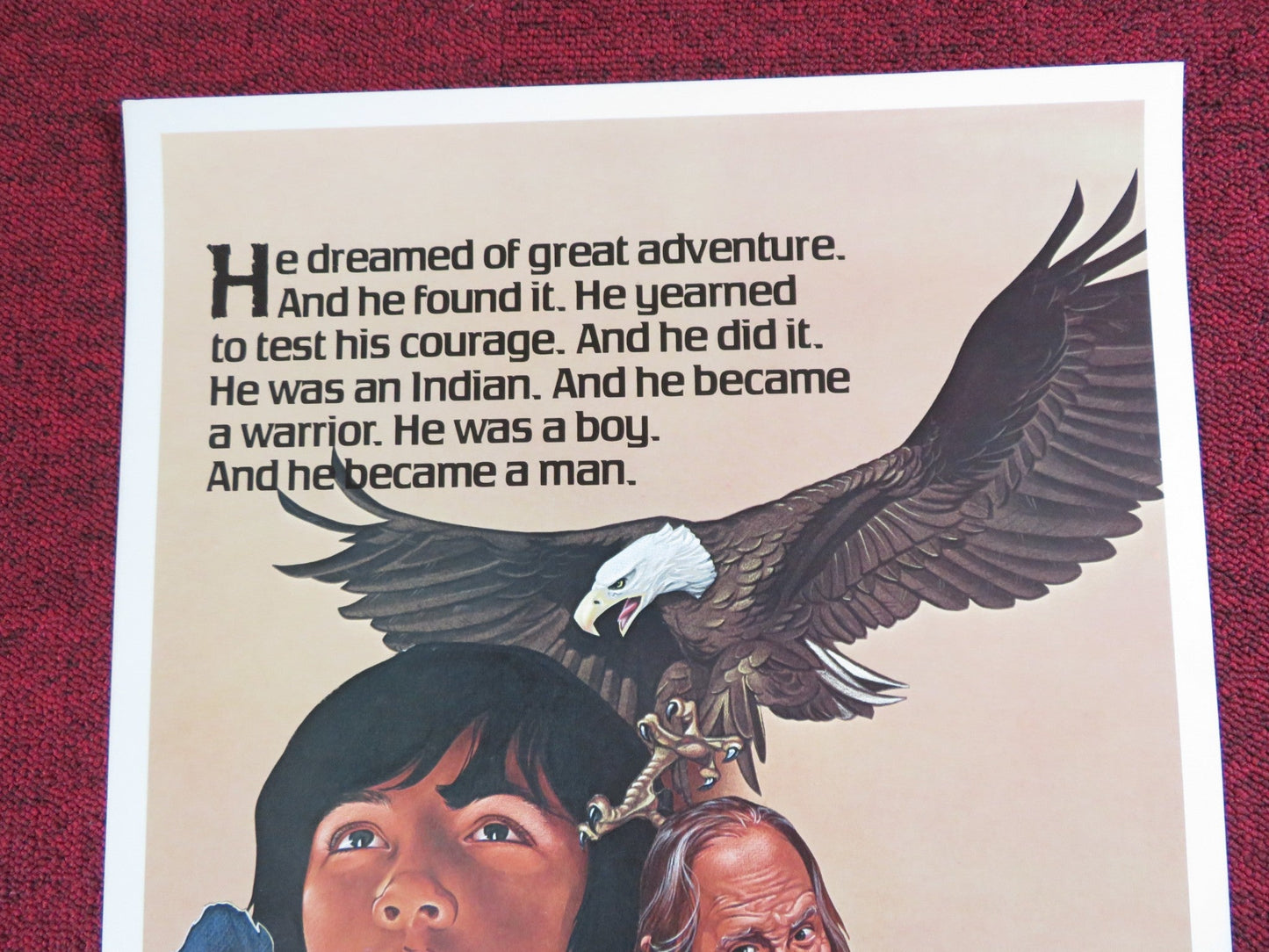 THREE WARRIORS US INSERT POSTER CHARLES WHITE EAGAL LOIS RED ELK 1977 Rendezvous Cinema Movie posters