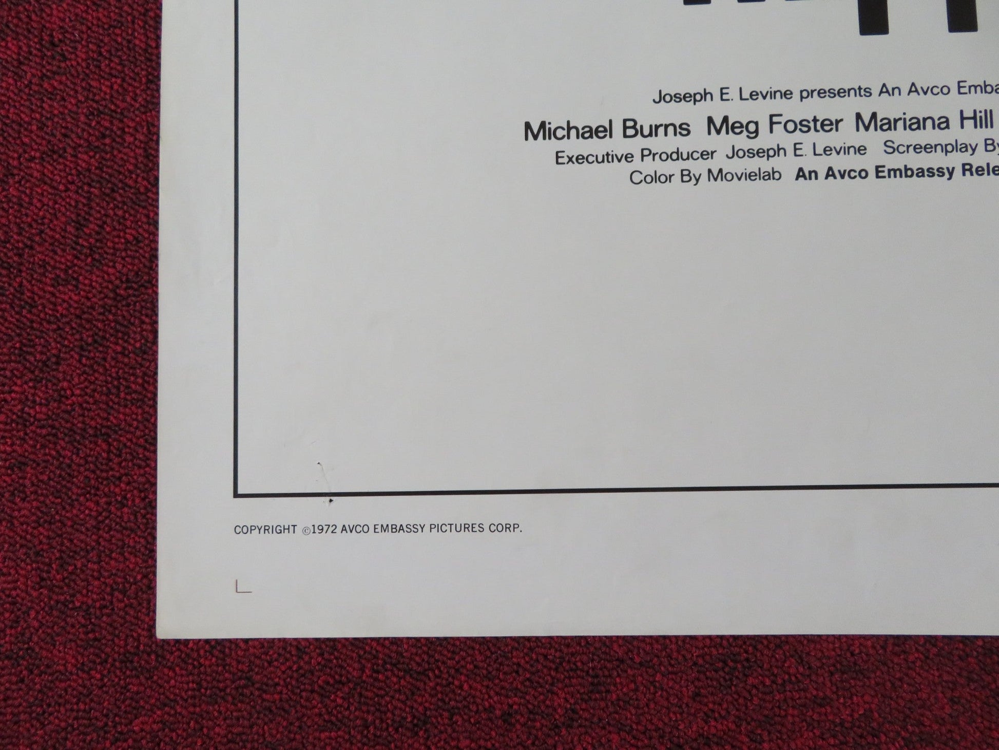 THUMB TRIPPING - STYLE A FOLDED US ONE SHEET POSTER MICHAEL BURNS M. FOSTER 1972 Rendezvous Cinema Movie posters