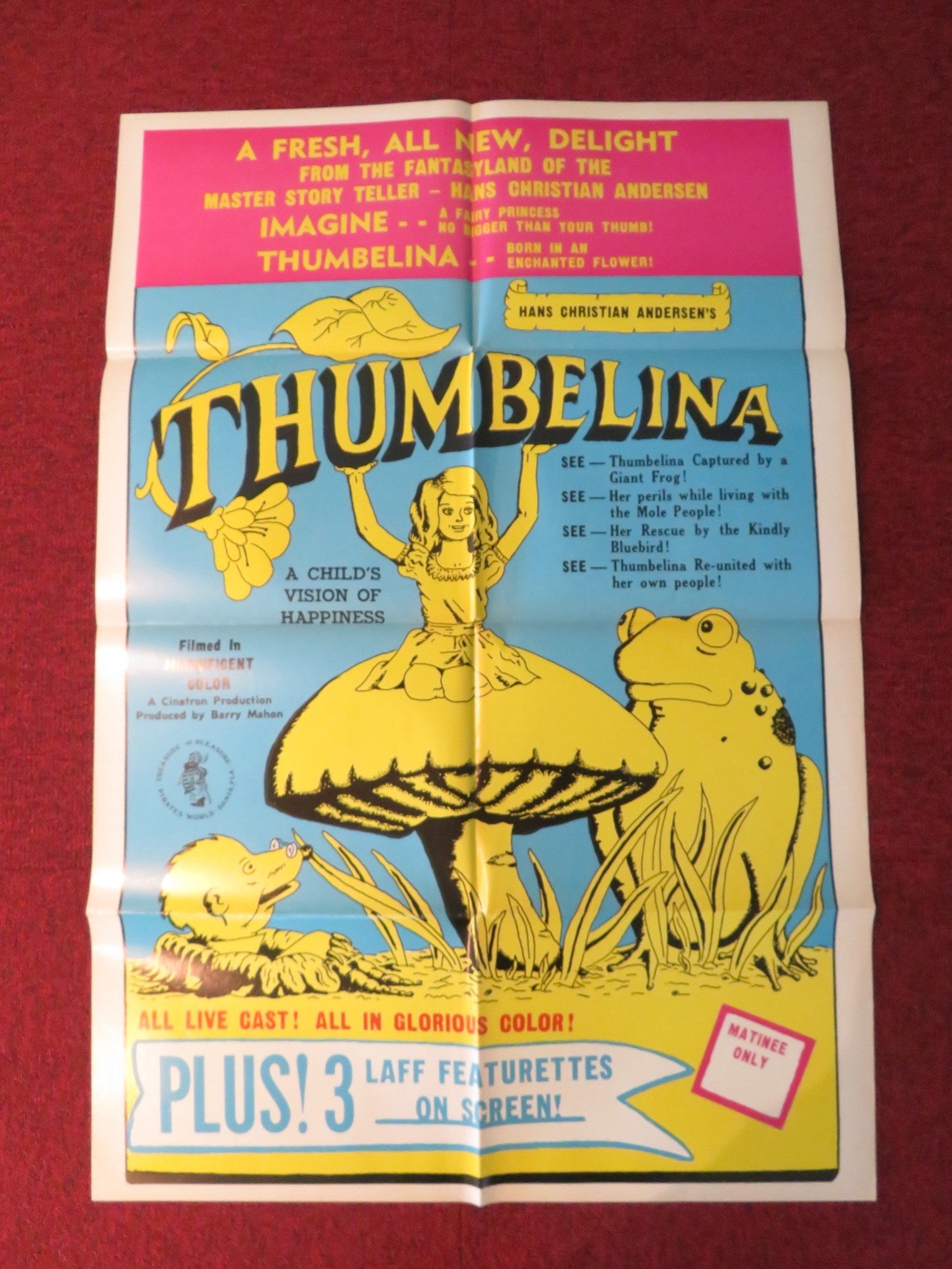 THUMBELINA FOLDED US ONE SHEET POSTER HANS CHRISTIAN ANDERSEN 1970 Rendezvous Cinema Movie posters