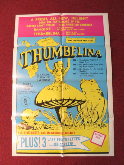 THUMBELINA FOLDED US ONE SHEET POSTER HANS CHRISTIAN ANDERSEN 1970 Rendezvous Cinema Movie posters