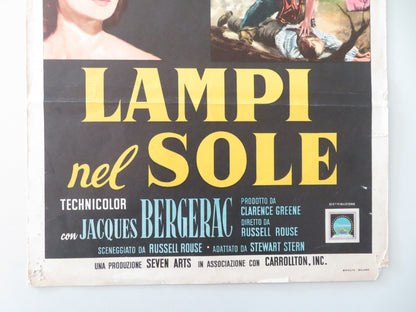 THUNDER IN THE SUN ITALIAN LOCANDINA POSTER SUSAN HAYWARD JEFF CHANDLER 1959 Movie posters