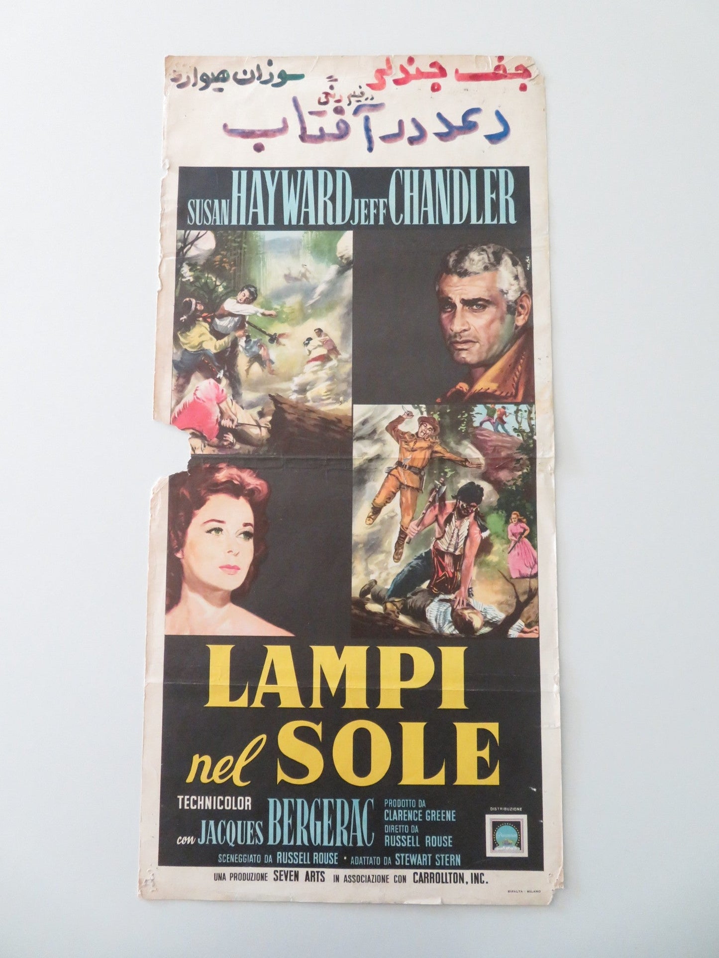 THUNDER IN THE SUN ITALIAN LOCANDINA POSTER SUSAN HAYWARD JEFF CHANDLER 1959 Movie posters