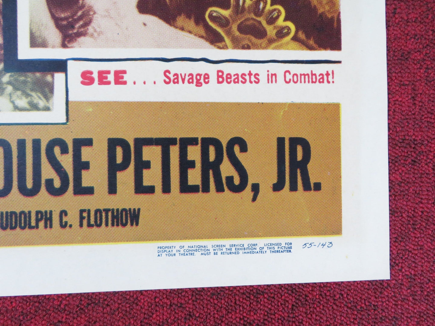 THUNDER OVER SANGOLAND FOLDED US ONE SHEET POSTER JON HALL RAY MONTGOMERY 1955 Rendezvous Cinema Movie posters