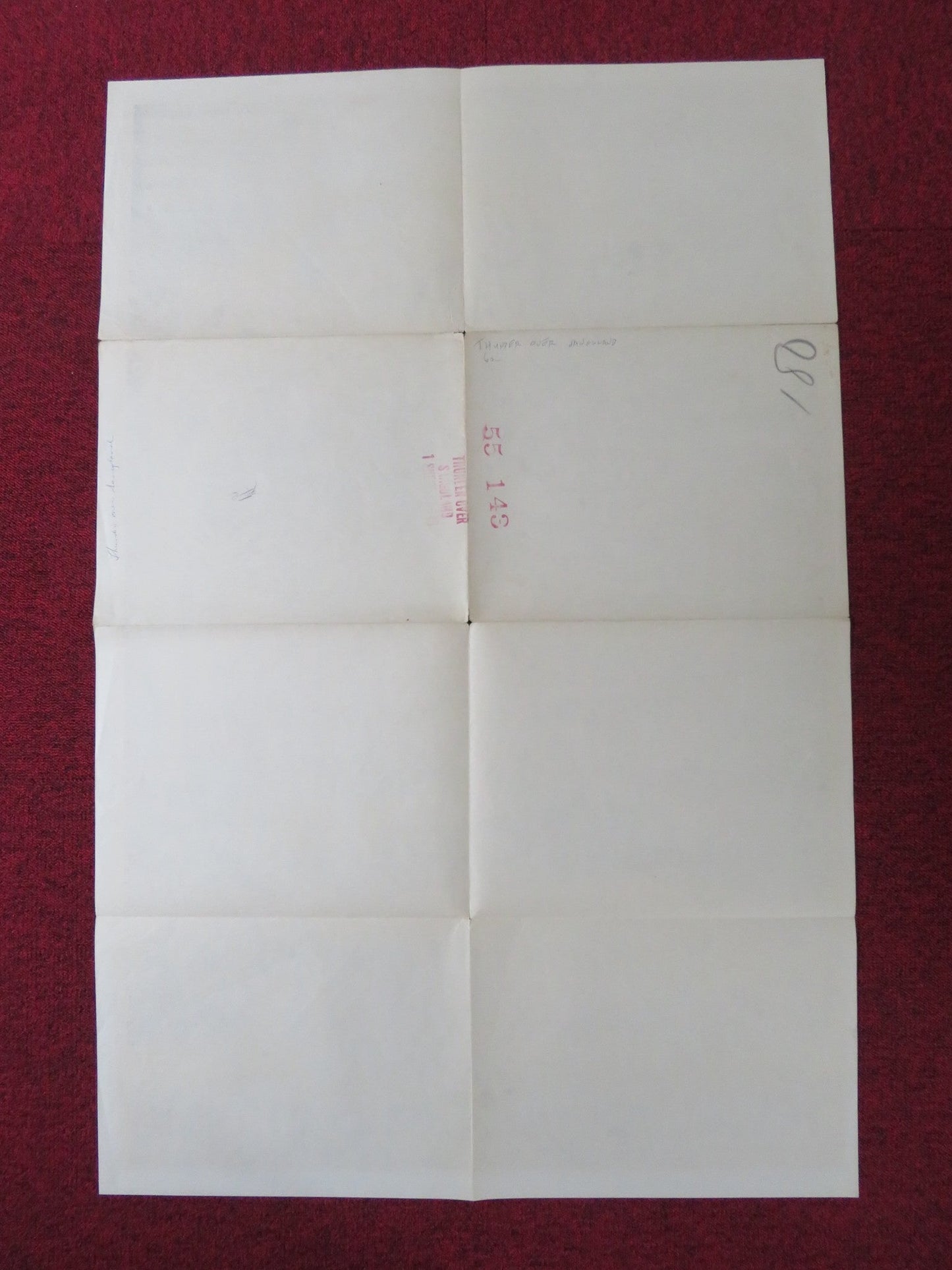 THUNDER OVER SANGOLAND FOLDED US ONE SHEET POSTER JON HALL RAY MONTGOMERY 1955 Rendezvous Cinema Movie posters