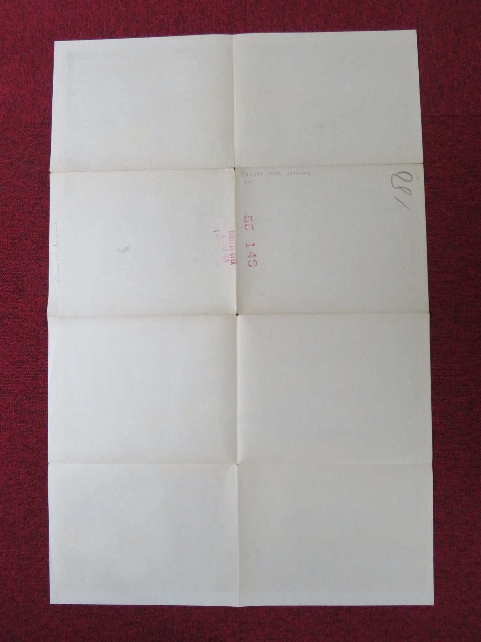 THUNDER OVER SANGOLAND FOLDED US ONE SHEET POSTER JON HALL RAY MONTGOMERY 1955 Rendezvous Cinema Movie posters