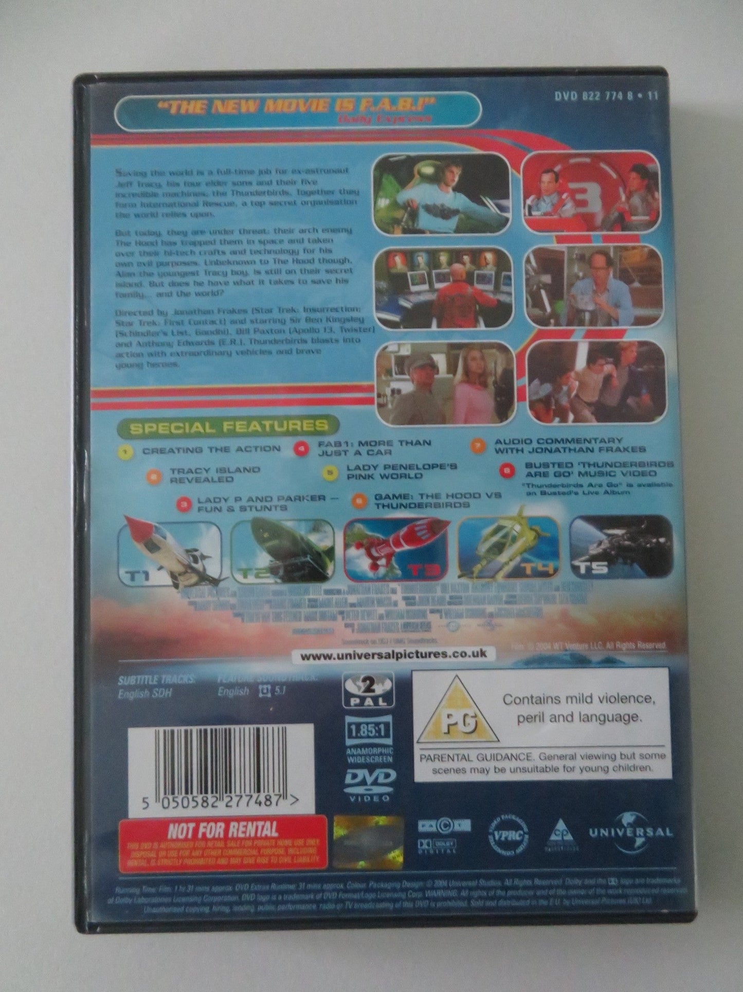 THUNDERBIRDS (DVD) BILL PAXTON BEN KINGSLEY 2004 REGION 2 Movie posters