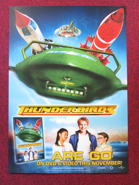 THUNDERBIRDS DVD & VHS VIDEO POSTER BILL PAXTON BRADY CORBET 2004 Rendezvous Cinema Movie posters