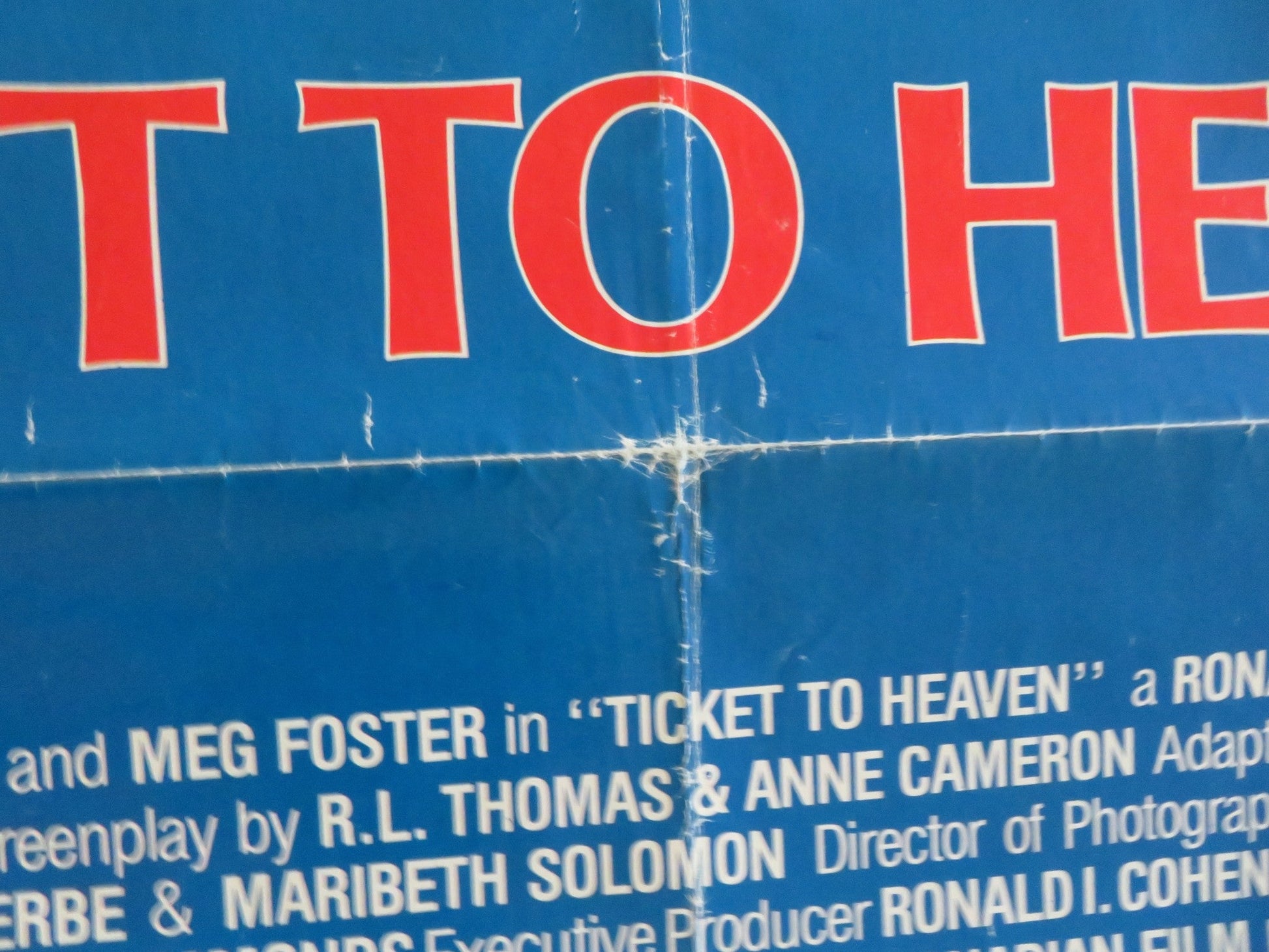 TICKET TO HEAVEN - B US ONE SHEET ROLLED POSTER NICK MANCUSO KIM CATTRALL 1981 Movie posters