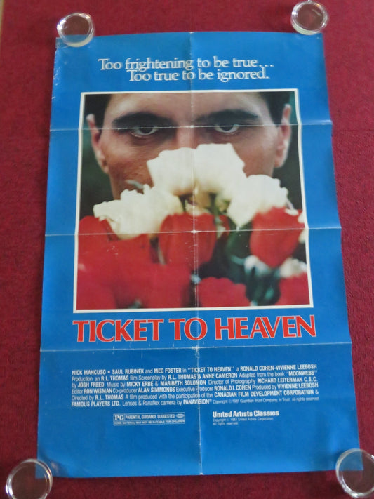 TICKET TO HEAVEN - B US ONE SHEET ROLLED POSTER NICK MANCUSO KIM CATTRALL 1981 Movie posters